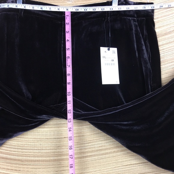 NWT ZARA Fluid Velvet Pants Trousers Limited Edition Sz XXL - Picture 13 of 14